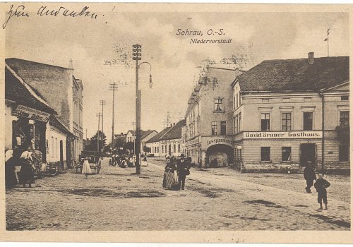 Numer inwentarzowy: MŻo/1178; Materiał: papier; Technika: drukarska; Wymiary: wysokość &ndash; 9,1 cm, szerokość &ndash; 13,8 cm; Datowanie: 1921 r.; Wydawca: Paul Hunold, Sohrau (Żory) 
Poczt&oacute;wka czarno-biała, w układzie poziomym, obiegowa, przedstawiająca Dolne Przedmieście w Żorach. Poczt&oacute;wka o zabarwieniu propagandowym, nadana 20 marca 1921 roku, czyli w dzień przeprowadzenia Plebiscytu na G&oacute;rnym Śląsku. Na rewersie wydrukowany fragment wiersza autorstwa niemieckiego pisarza Ernsta Morisa Arndta z 1812 r. dla upamiętnienia Plebiscytu z Żorach.